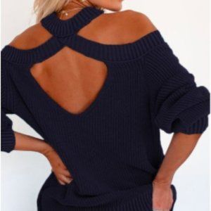 Cross Back Sweater *ALL ITEMS ARE NEW FROM MY CLOSED BOUTIQUE* #8979
